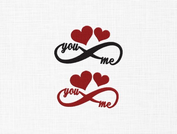 Infinity Love Embroidery Design - 5 Sizes