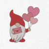 Valentine Gnome Embroidery Design - 5 Sizes