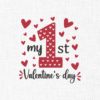 My 1st valentines day Embroidery Design - 5 Sizes