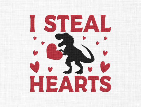 I steal hearts Embroidery Design - 5 Sizes