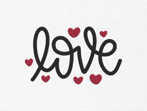 Love Embroidery Design - 5 Sizes