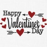 Happy Valentine's Day Embroidery Design - 5 Sizes
