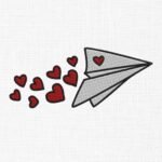 Paper Plane Embroidery Design - 5 Sizes