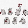 Cute Valentine Ghosts Embroidery Design - 5 Sizes
