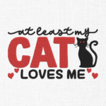 Cat Love Me Embroidery Design - 5 Sizes