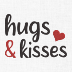 Hugs and kisses Embroidery Design - 5 Sizes