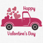 Valentine truck Embroidery Design - 5 Sizes