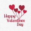 Valentine Balloons Embroidery Design - 5 Sizes