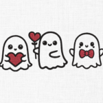 Cute Ghost Embroidery Design - 5 Sizes