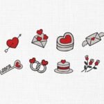 Valentine's Day Bundle Embroidery Design - 5 Sizes