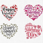 Valentines day bundle Embroidery Design - 5 Sizes