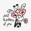Just thinking of you Embroidery Design - 5 Sizes