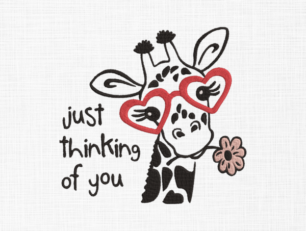 Just thinking of you Embroidery Design - 5 Sizes