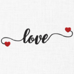 Love Embroidery Design - 5 Sizes