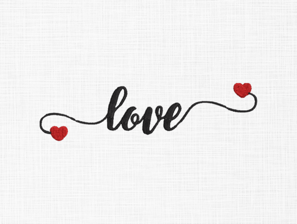 Love Embroidery Design - 5 Sizes