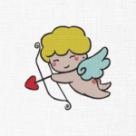 Cute baby cupid Embroidery Design - 5 Sizes