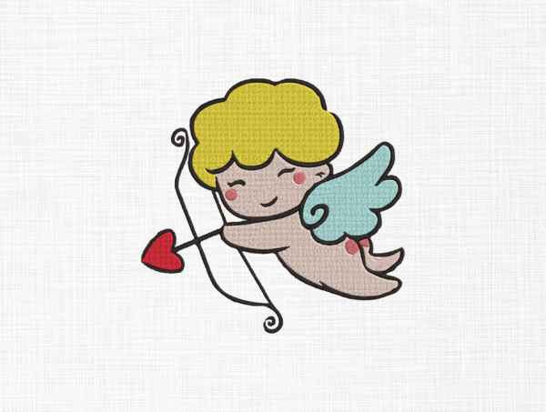 Cute baby cupid Embroidery Design - 5 Sizes