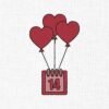 Valentine Calendar Embroidery Design - 5 Sizes