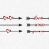 Love Arrows Embroidery Design - 5 Sizes