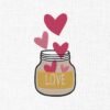 Valentine Jars Embroidery Design - 5 Sizes