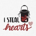 I Steal Hearts Embroidery Design - 5 Sizes