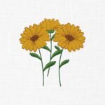 Sunflower Bunch Embroidery Design - 5 Sizes