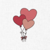 Heart balloons Embroidery Design - 5 Sizes
