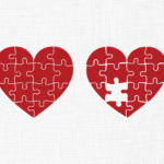 Puzzle heart Embroidery Design - 5 sizes