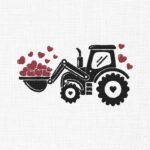 Truck Loaded Hearts Embroidery Design - 5 Sizes