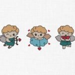 Baby Cupid With Arrows Embroidery Design - 5 Sizes