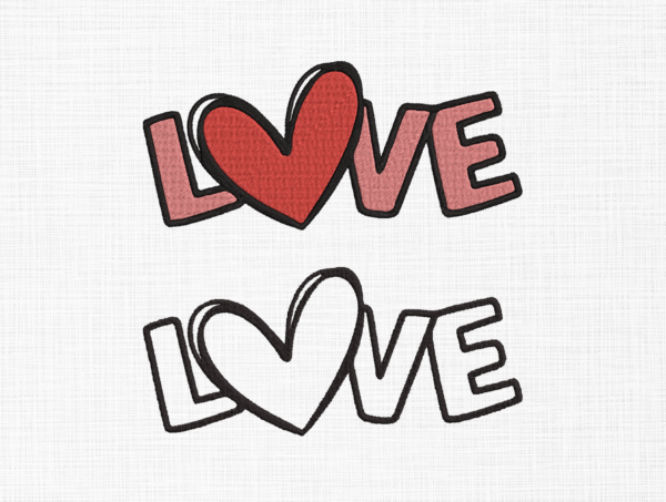 Love Embroidery Design - 5 sizes