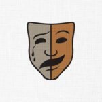Theater Face Mask Embroidery Design - 5 Sizes