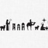 Nativity Holy Night Embroidery Design - 5 Sizes