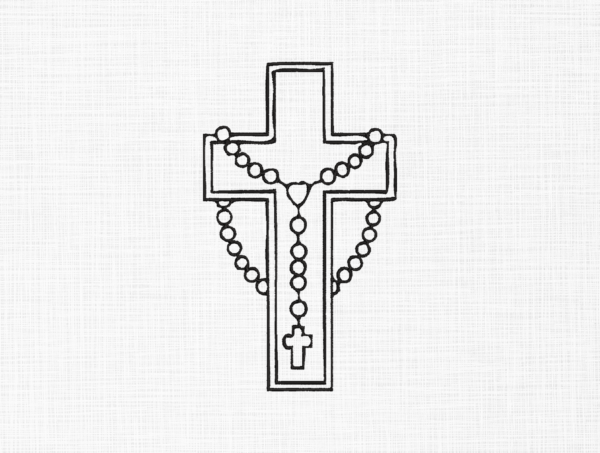 Christian Cross Embroidery Design - 5 Sizes