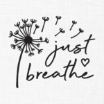 Just Breathe, Blowing Dandelion Embroidery Design - 5 Sizes