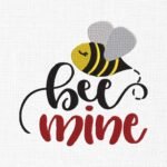 Bee Mine Embroidery Design - 5 Sizes