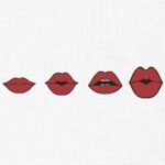 Lips Bundle Embroidery Design - 5 Sizes