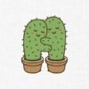 Hugging Cactus Embroidery Design - 5 Sizes