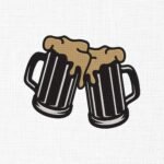 Bear Glasses Cheer's Embroidery Design - 5 Sizes