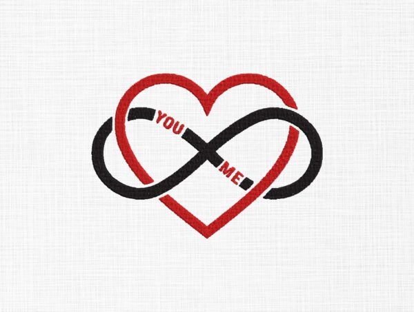 Infinity Love Embroidery Design - 5 Sizes