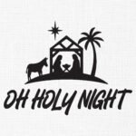 Oh Holy Night Embroidery Design - 5 Sizes
