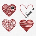 Love Hearts Bundle Embroidery Design - 5 Sizes