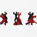 Couple Dancing Bundle Embroidery Design - 5 Sizes