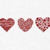 Red Hearts Bundle Embroidery Design - 5 Sizes