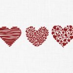 Red Hearts Bundle Embroidery Design - 5 Sizes
