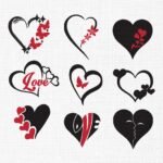 Valentine Hearts Bundle Embroidery Design - 5 Sizes