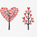 Heart Trees Embroidery Design - 5 Sizes