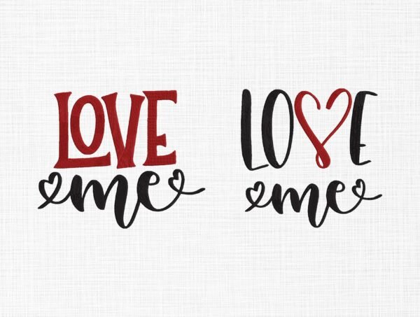 Love Me Valentine Bundle Embroidery Design - 5 Sizes