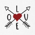 Love Compass Embroidery Design - 5 Sizes