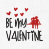 Be my valentine Embroidery Design - 5 Sizes